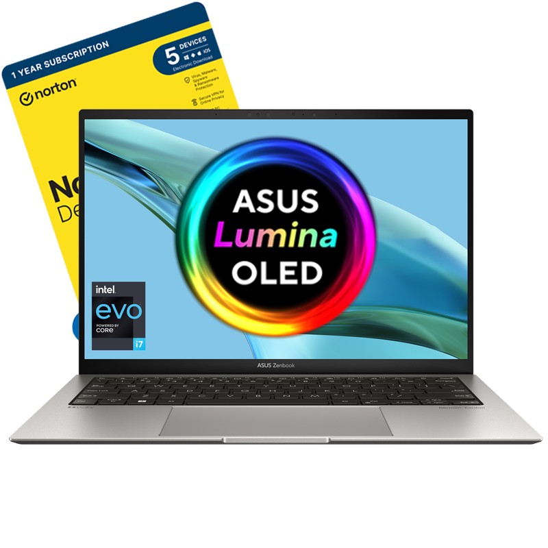 ASUS Zenbook S 13 OLED UX5304VA-Front View-Norton-800x800