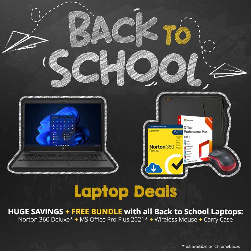 Back to School Deals with a FREE Laptop Bundle.