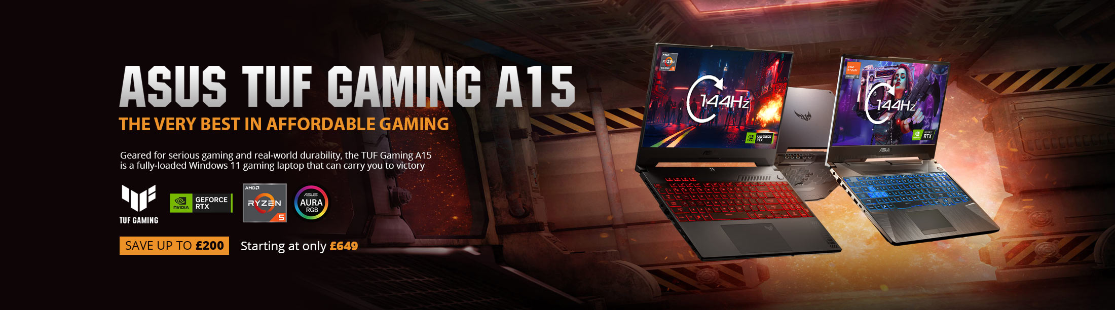 MESH ASUS TUF A15 Gaming Laptop Deals.